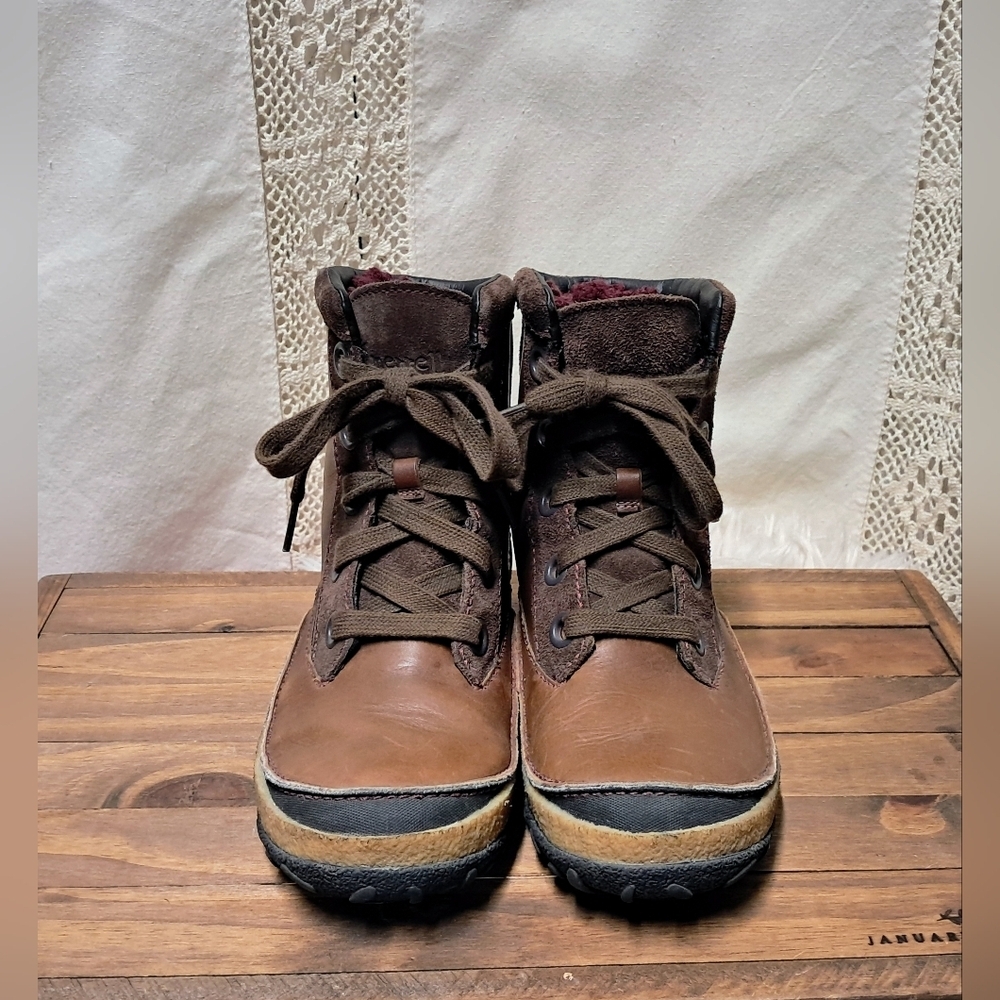 Merrell Tremblant Mid-Polar Waterproof Two-Tone Brown Boots Size 7.5 - Picture 7 of 9